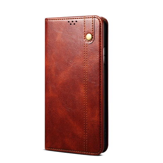 For Xiaomi Redmi Note 11 Pro / 11 Pro+ Oil Wax Texture Flip Leather Phone Case with Card Slots & Wallet(Brown) by bashfashion