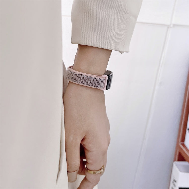 For Fitbit Luxe Nylon Loop Strap Watch Band(Blue Grey) by bashfashion