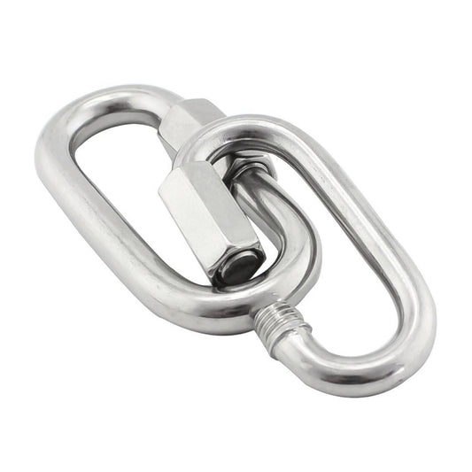 3 PCS 6mm 304 Stainless Steel Quick Connect Ring Runway Buckle by bashfashion