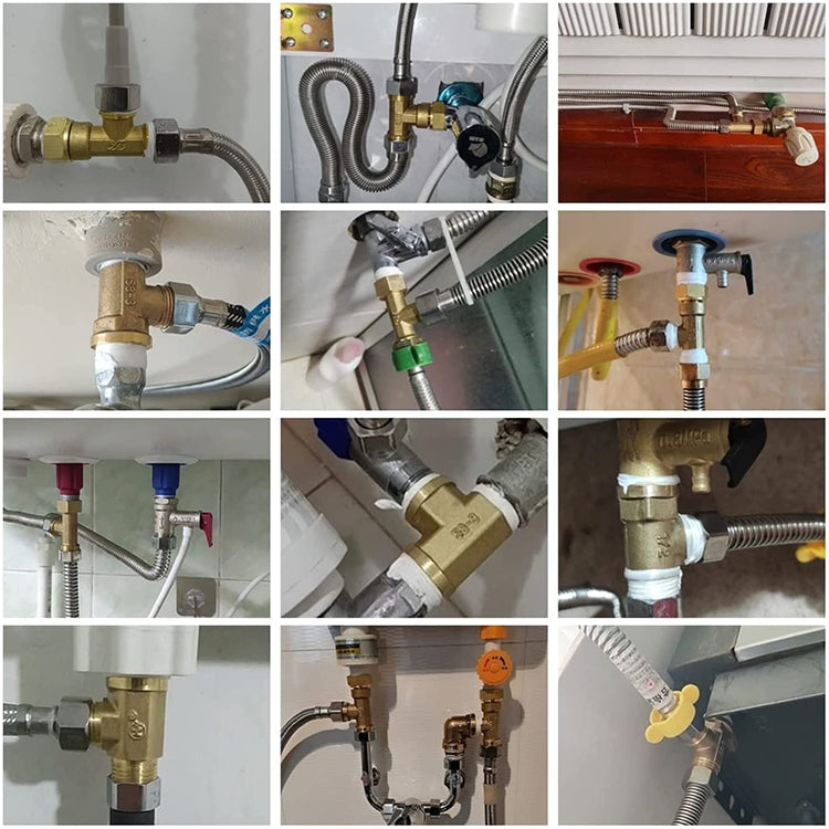 LAIZE Internal Thread Plumbing Copper Pipe Fittings, Caliber:2 Point(Three Way) by LAIZE