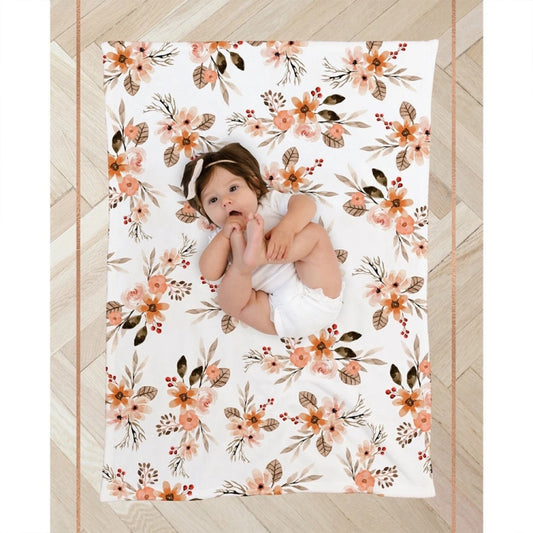 Newborn Baby Three-piece Swaddling Scarf Cap Headband(Flower-3) by bashfashion