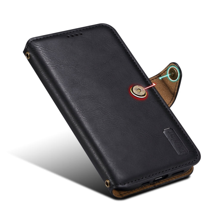 For Google Pixel 8a Denior Cowhide Texture Wallet Style Leather Phone Case(Black) by Denior