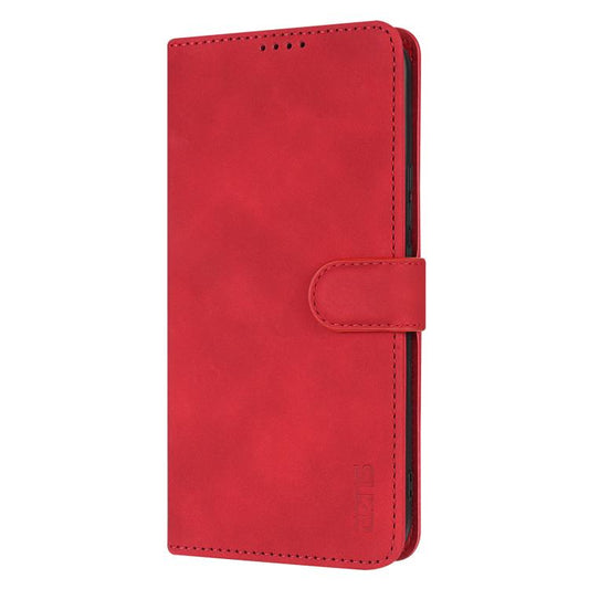 For Samsung Galaxy A26 5G AZNS Skin Feel Calf Texture Flip Leather Phone Case(Red) by AZNS