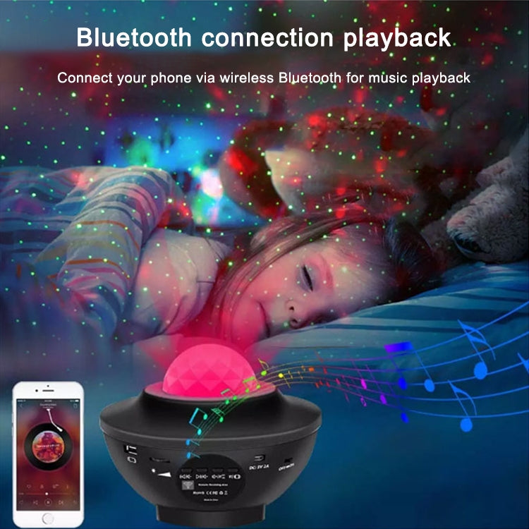 8W USB Charging Music Starry Sky Water Texture Light Atmosphere Lamp with Remote Control (Black) by bashfashion