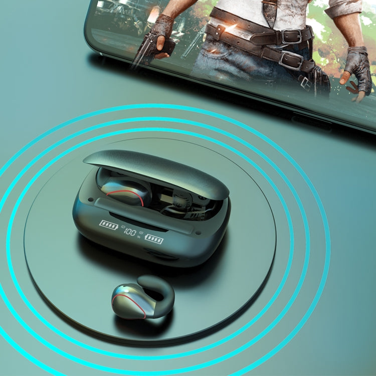 T20 TWS Bluetooth 5.0 Touch Wireless Bluetooth Earphone with Three LED Battery Display & Charging Box, Support Call & Voice Assistant(Black) by bashfashion