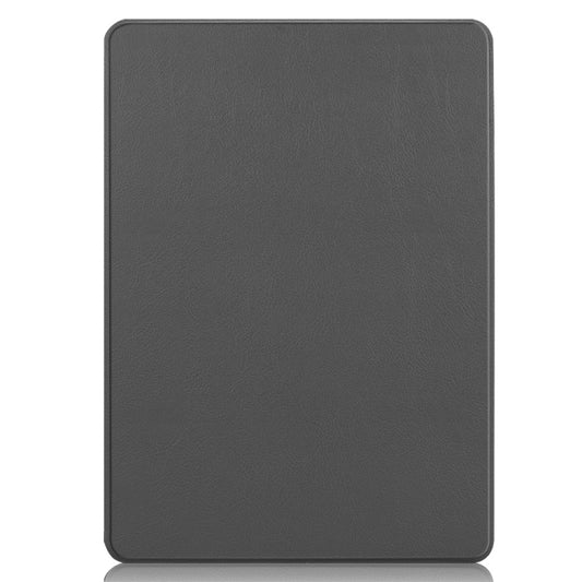 For Microsoft Surface Pro 9 JUNSUNMAY Custer Solid Color 3-Fold Stand Leather Tablet Case(Grey) by JUNSUNMAY