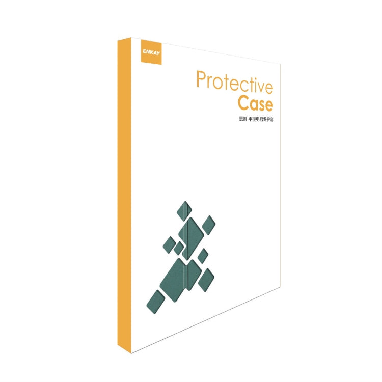 For Samsung Galaxy Tab S10+ / S9+ / S9 FE+ ENKAY Tri-fold Custer Texture Plastic Leather Smart Tablet Case with Pen Slot(Grey) by ENKAY