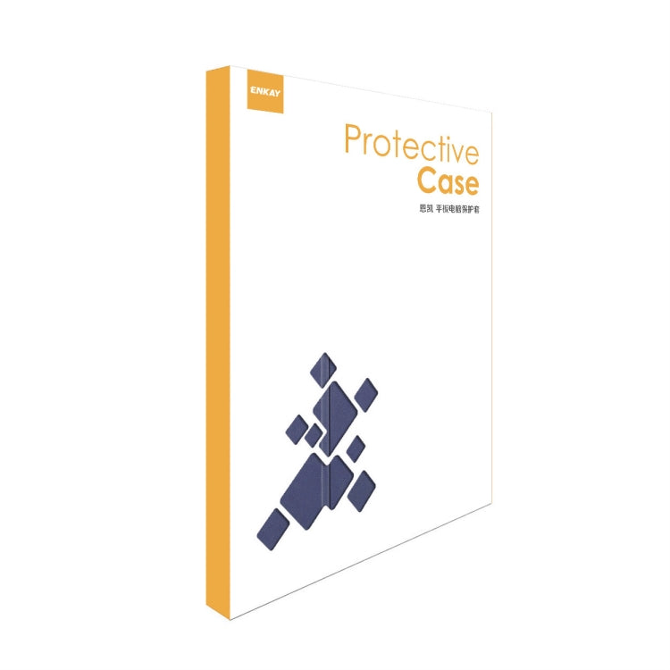 For Samsung Galaxy Tab S10+ / S9+ / S9 FE+ ENKAY Tri-fold Custer Texture TPU Leather Smart Tablet Case with Pen Slot(Black) by ENKAY