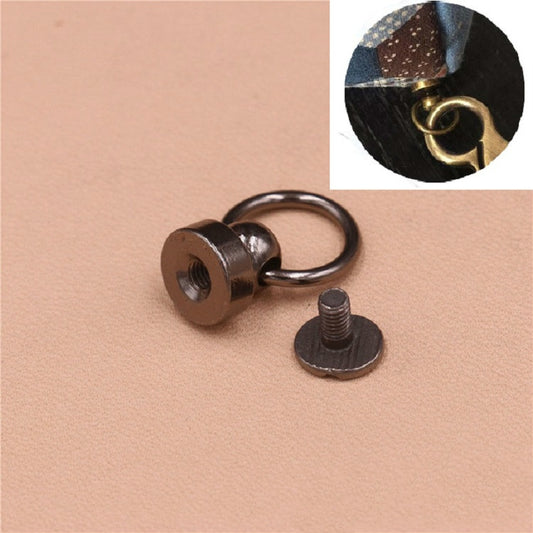 10 PCS Pure Copper Belt Ring Handle Luggage Accessories(Gun Color) by bashfashion
