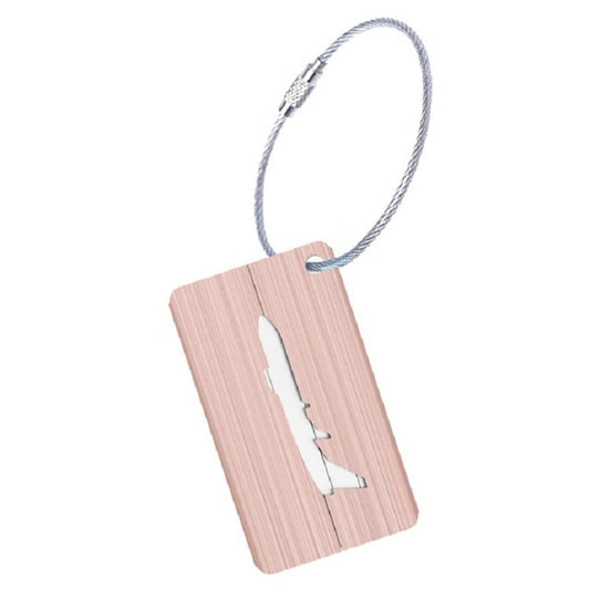 Brush Aluminum Luggage Tag Luggage Boarding Pass Check Tag(Champagne) by bashfashion