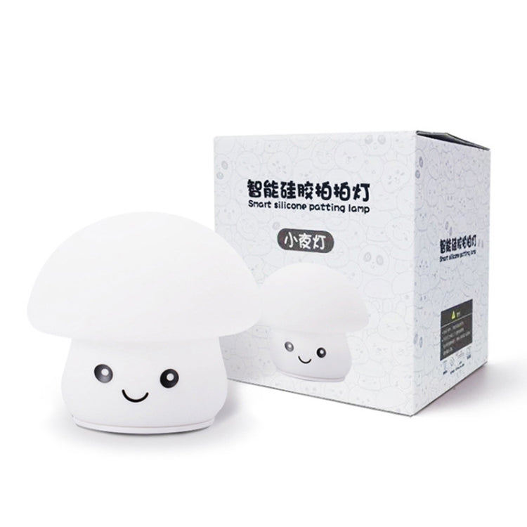Silicone Colorful Mushroom Night Light Bedside Sleeping Table Lamp, Power source: 0.8W(Handsome Mushroom) by bashfashion