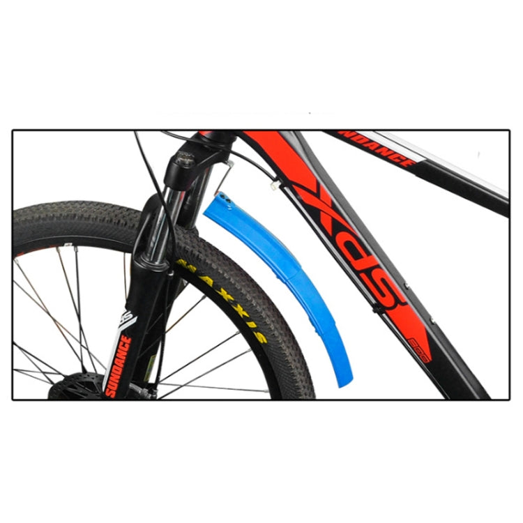 Bicycle Telescopic Folding Mudguard 27.5 Inch Extended Water Retaining LED Taillight(White) by bashfashion