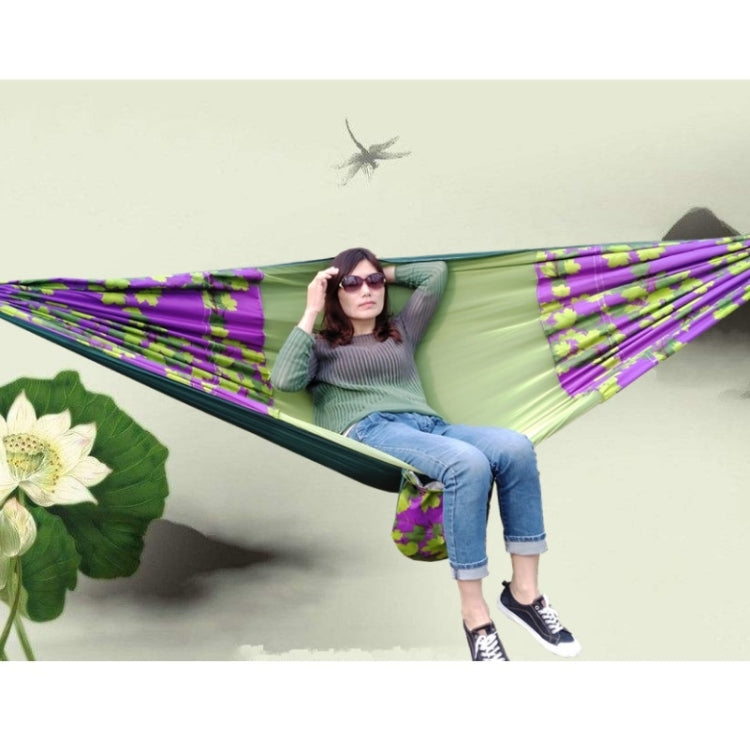 Outdoor Camping Mosquito-Proof Shade Hammock Parachute Cloth Printed Mosquito Net Hammock, Size: 270x140cm(Maple Leaf) by bashfashion