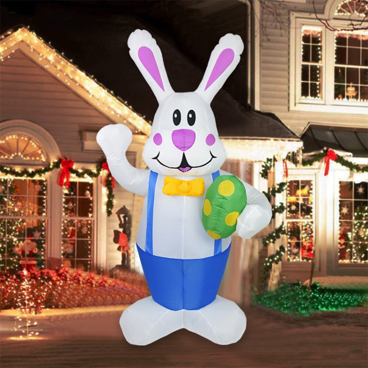 HC-FHJ-12002 Easter Decoration Cartoon Inflatable Model 1.9m Inflatable Rabbit Holiday Venue Layout(US Plug) by bashfashion