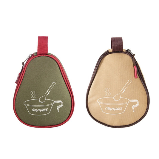 CAMPSOR Outdoor Camping Barbecue Tableware Storage Bag(Khaki) by bashfashion