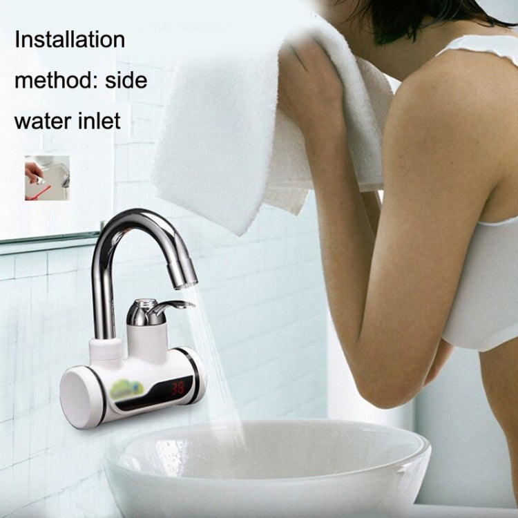 Kitchen Hot and Cold Dual-use Instant Faucets EU Plug, Style: Square Screen Type by bashfashion