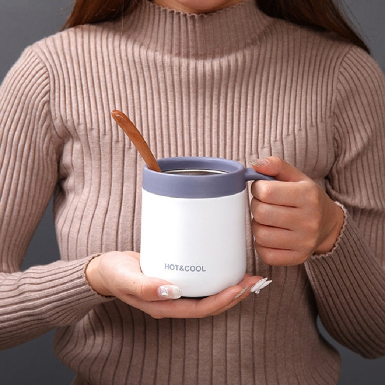 Round Bottom Flip Lid Office Cup Drinking Cup With Handle, Capacity: 350ml(Black) by bashfashion