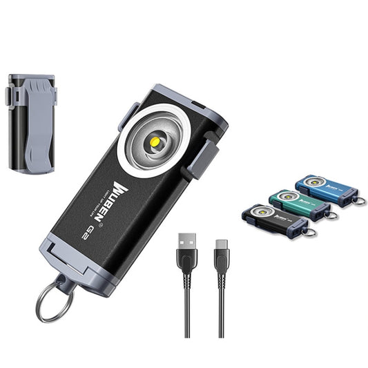 WUBEN G2 Strong Light LED Flashlight USB Outdoor Campers And Household Super Bright Key Chain Light(Green) by WUBEN