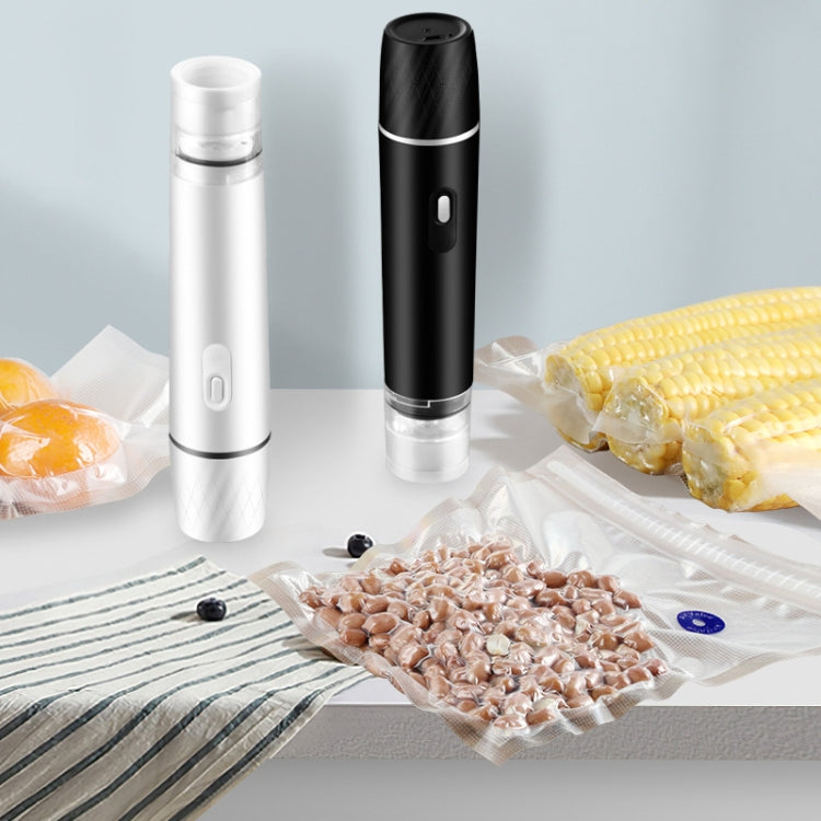 Handheld Vacuum Machine Rechargeable Food Preservation Compression Storage Machine(Black) by bashfashion