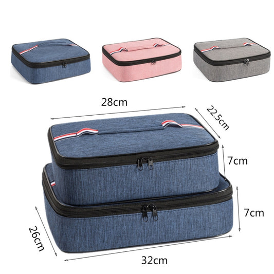2pcs Small Waterproof Portable Lunch Bag Outdoor Picnic Lunch Box Insulation Bag(Gray) by bashfashion