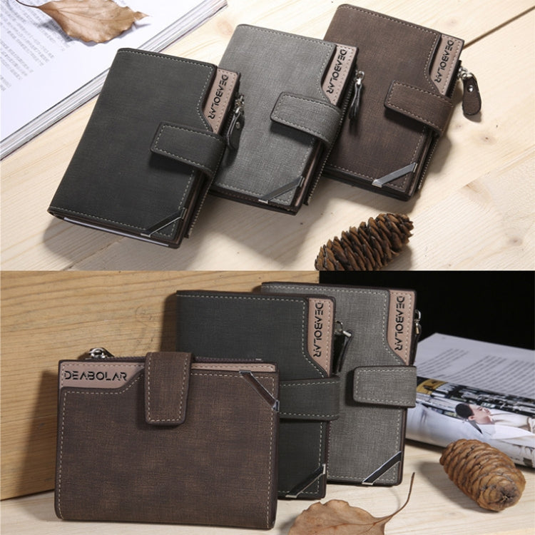 DEABOLAR Casual Retro Canvas Pattern Multifunctional Medium Long Wallet(Coffee) by DEABOLAR