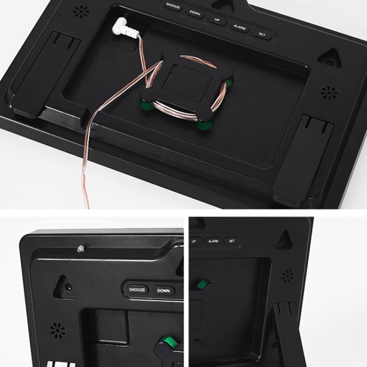 Large Display Led Digital Clock 5 Modes Brightness Adjustable Temperature Mute Electronic Clock(Orange Red Double Color) by bashfashion