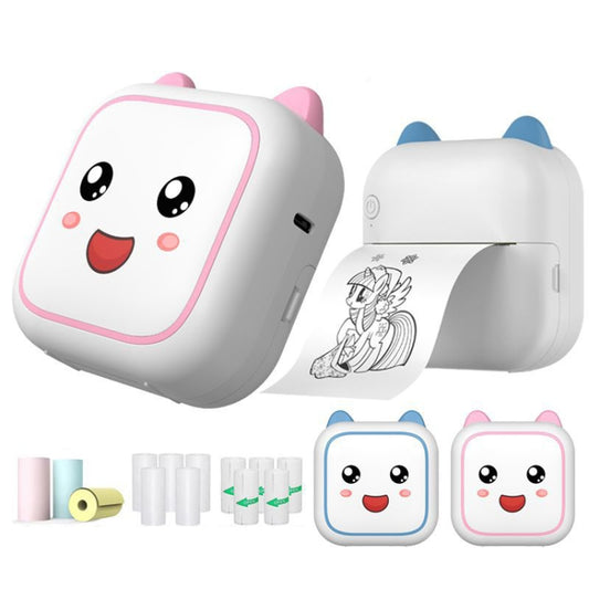 C26 Mini Portable Bluetooth Photo Label Thermal Printer, Spec: Blue+5 Paper by Huawei