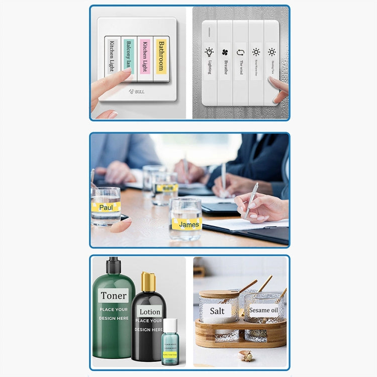 C22 Colorful Ambient Light Portable Mini Inkless Thermal Bluetooth Printer Error Question Label Printer(White) by bashfashion