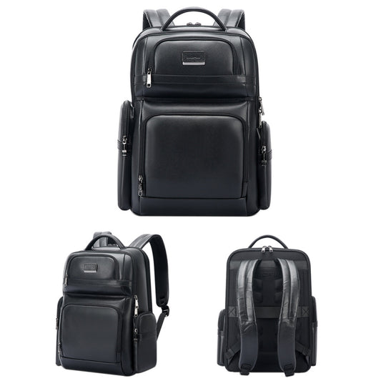 Bopai 61-123291 Large-capacity First-layer Cowhide Laptop Backpack with USB+Type-C Port, Color: Falling by Bopai