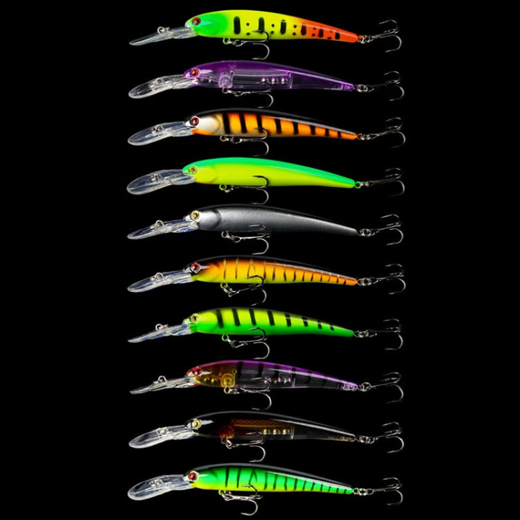 10colors /Set HENGJIA MI103 Diving Minnow Dummy Bait Biomimetic Lua Hard Lure, Size: 9.5cm 7.2g by HENGJIA