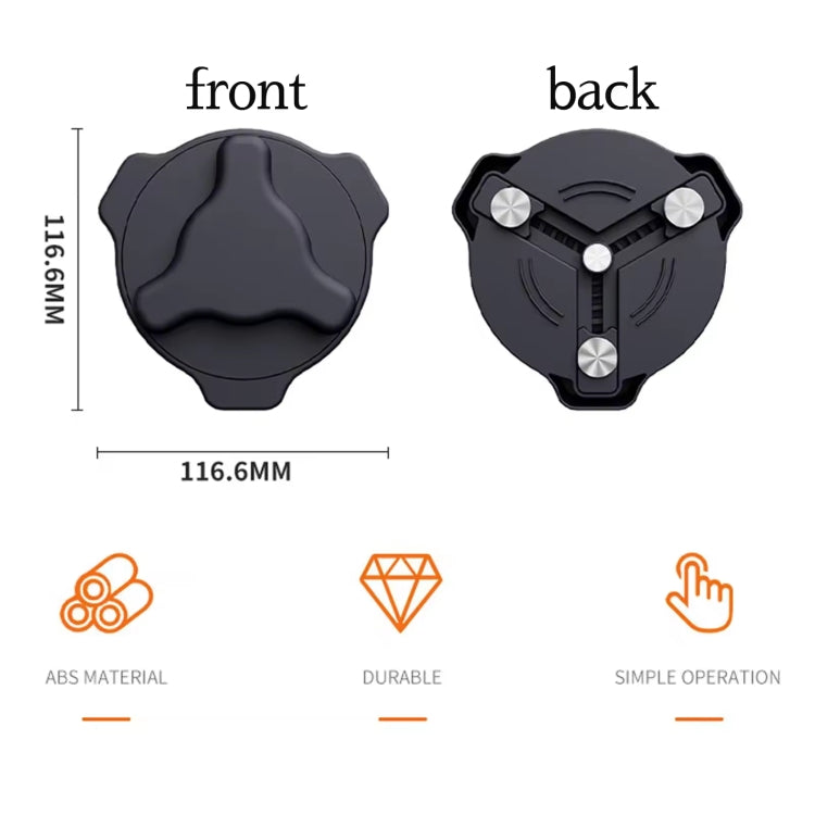 Magnetic Rotatable Can Opener Portable Beer Coke Manual Bottle Opener(Black) by bashfashion