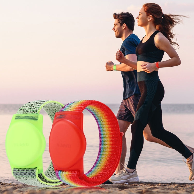 For Huawei Tag Tracker Nylon Loop Watchband Protective Case 220mm(Bright Yellow) by bashfashion