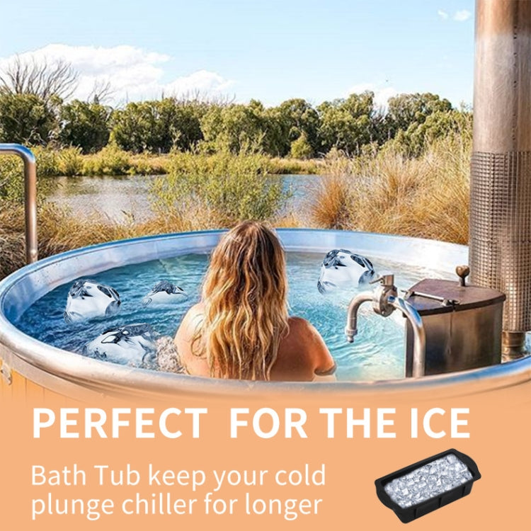 Silicone Ice Lattice Molds Ice Storage Box With Lid, Specification: With Lid 1.5L (Black) by bashfashion