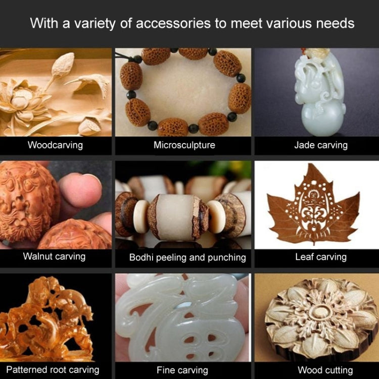 VICOVER Small Adjustable Speed Electrical Grinder Set Jade Carving Pen Polishing Tool EU Plug, Model: 78pcs Parts+Soft Shaft by VICOVER