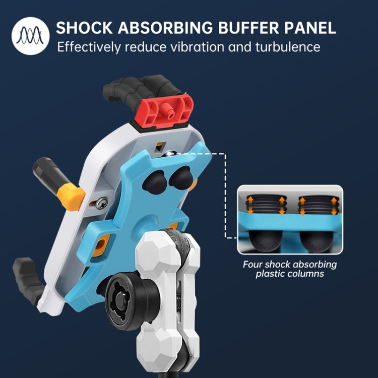 Colorful Motorcycle Shock-absorbing Navigation Mobile Phone Holder(Handlebar Model) by bashfashion