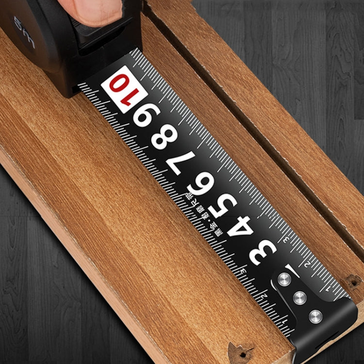 DONG GSHENG High Precision Home Use Steel Utility Scale Thickened Measuring Tape, Model: Black Shell White Frosted 7.5m x 25mm by DONG GSHENG