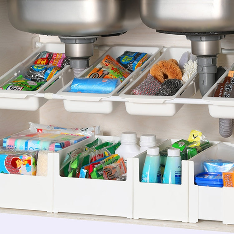 No Punch Under Sink Shelf Household Multifunctional Cabinet Organizer, Style: Fixed Extra Large Widened by bashfashion