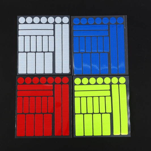 21 In 1 Electric Bike Backed Honeycomb Reflective Stickers Safety Signs Warning Strips(Blue) by bashfashion