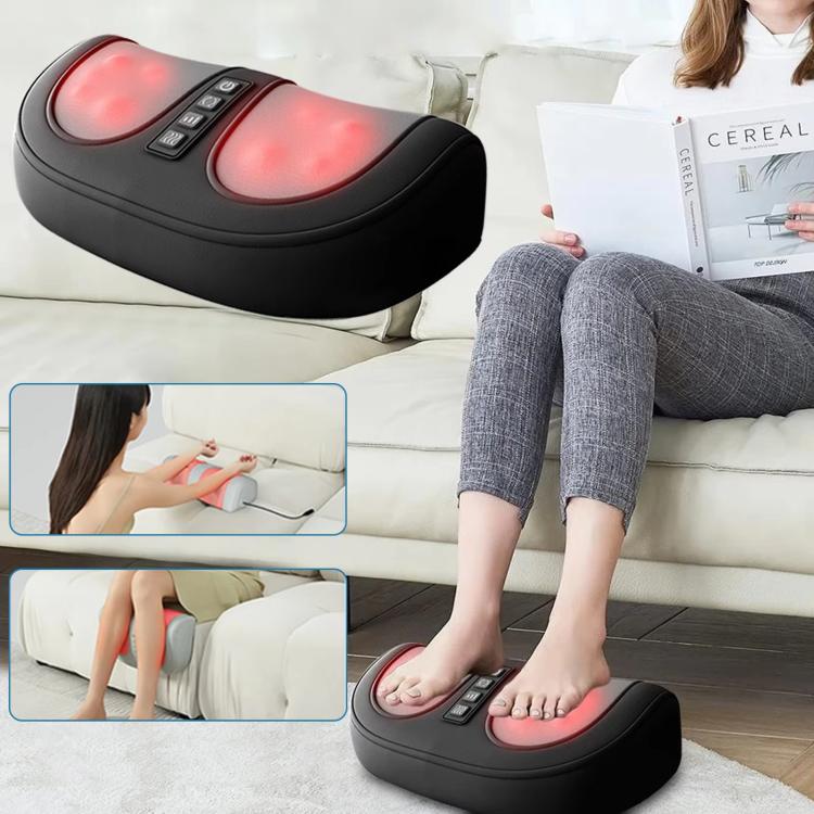 Z5 Dual-frequency Red Light Constant Temperature Hot Compress Foot Massager, Spec: US Plug(Light Green) by bashfashion