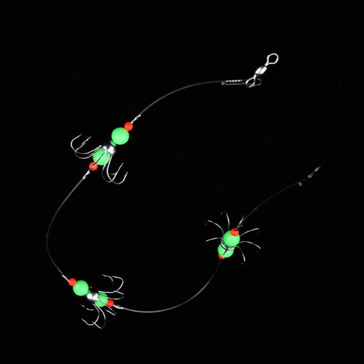 56cm Total Length Night Fishing Fluorescent 8-Claw Fishing Hook Squid String Hook Set, Spec: Boxed by bashfashion