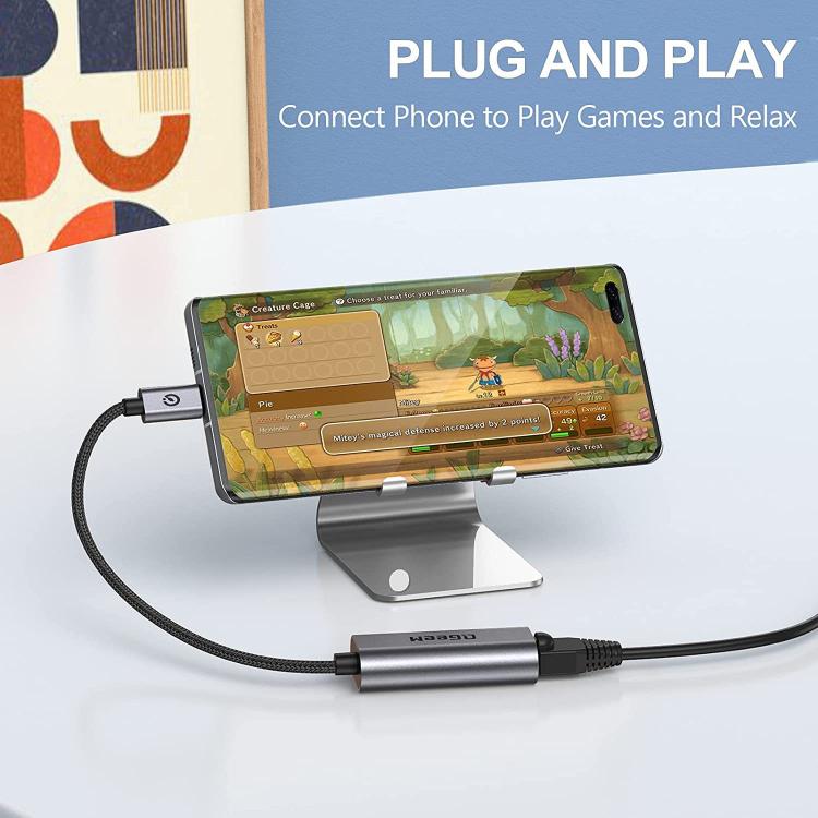 QGeeM USB-A To RJ45 LAN Converter Gigabit Ethernet Adapter for Laptop, PC, Smartphone, Plug & Play Cable Length 15cm by QGeeM