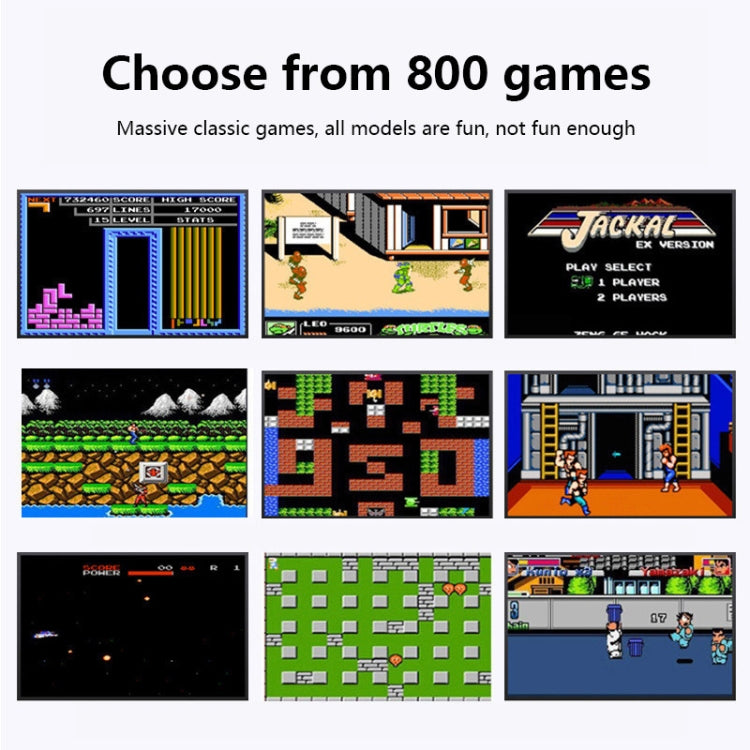 MK800 3.0 inch Macaron Mini Retro Classic Handheld Game Console for Kids Built-in 800 Games, Support AV Output (Pink) by bashfashion