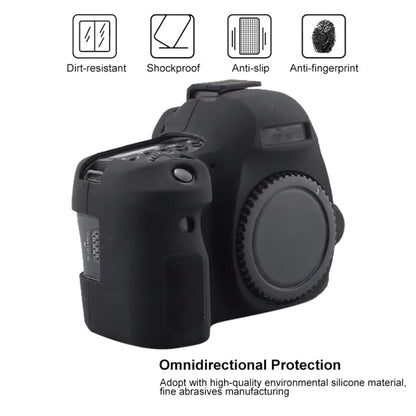 For Canon EOS 6D Mark II Soft Silicone Protective Case (Black) by bashfashion