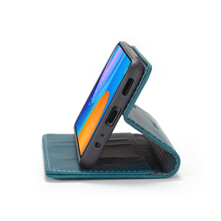 For Huawei P Smart 2021 CaseMe-013 Multifunctional Retro Frosted Horizontal Flip Leather Case with Card Slot & Holder & Wallet(Blue) by CaseMe