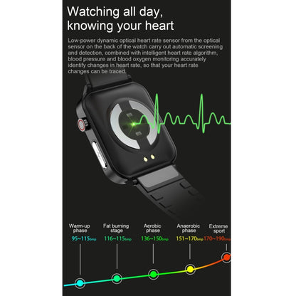 E86 1.7 inch TFT Color Screen IP68 Waterproof Smart Watch, Support Blood Oxygen Monitoring / Body Temperature Monitoring / AI Medical Diagnosis, Style: Leather Strap(Brown) by bashfashion