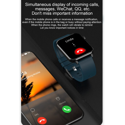 E86 1.7 inch TFT Color Screen IP68 Waterproof Smart Watch, Support Blood Oxygen Monitoring / Body Temperature Monitoring / AI Medical Diagnosis, Style: Leather Strap(Brown) by bashfashion