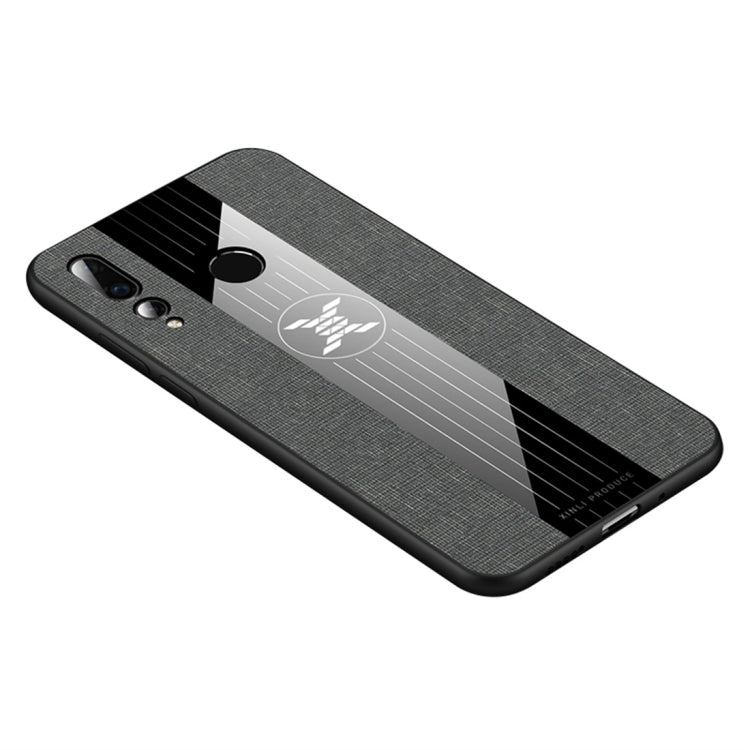 For Huawei nova 4 XINLI Stitching Cloth Textue Shockproof TPU Protective Case(Grey) by XINLI