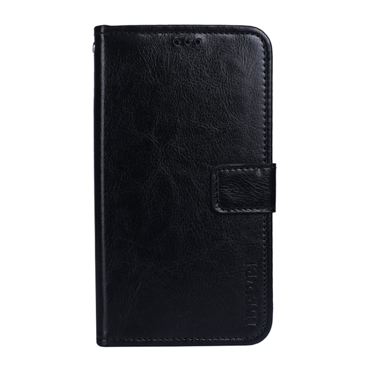 For Sharp Aquos R6 idewei Crazy Horse Texture Horizontal Flip Leather Case with Holder & Card Slots & Wallet(Black) by idewei