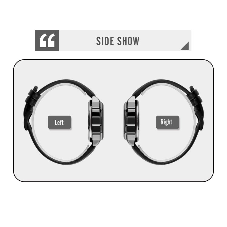 SKMEI 1650 Leather Strap Version LED Digital Display Electronic Watch with Touch Luminous Button(Black) by SKMEI