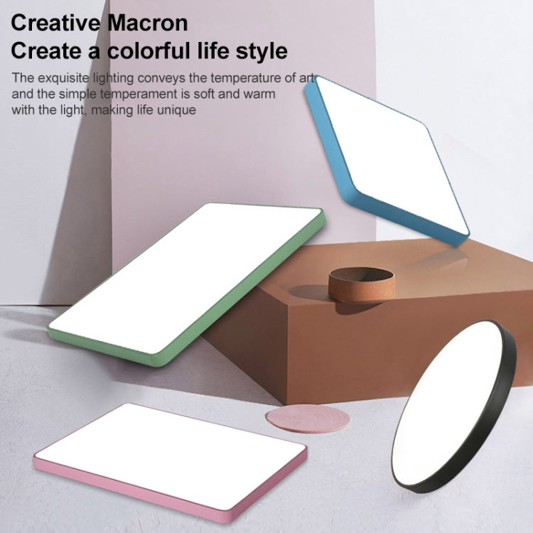 Macaron LED Round Ceiling Lamp, White Light, Size:30cm(Pink) by bashfashion